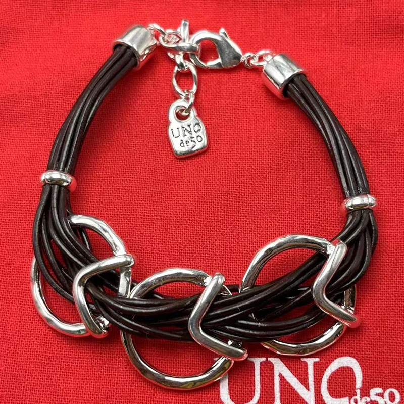 2023 New UNOde50 Bestselling High Quality Exquisite Rope Bracelet in Spain Women's Romantic Gift Bag