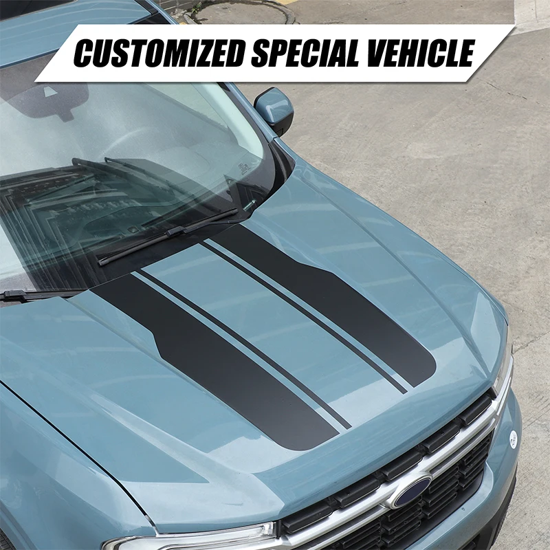 Engine Hood Decal PVC Waterproof Bonnet Decor Sticker Bonnet Graphic Sticker Car Decoration For Ford Maverick P758 2022-2026