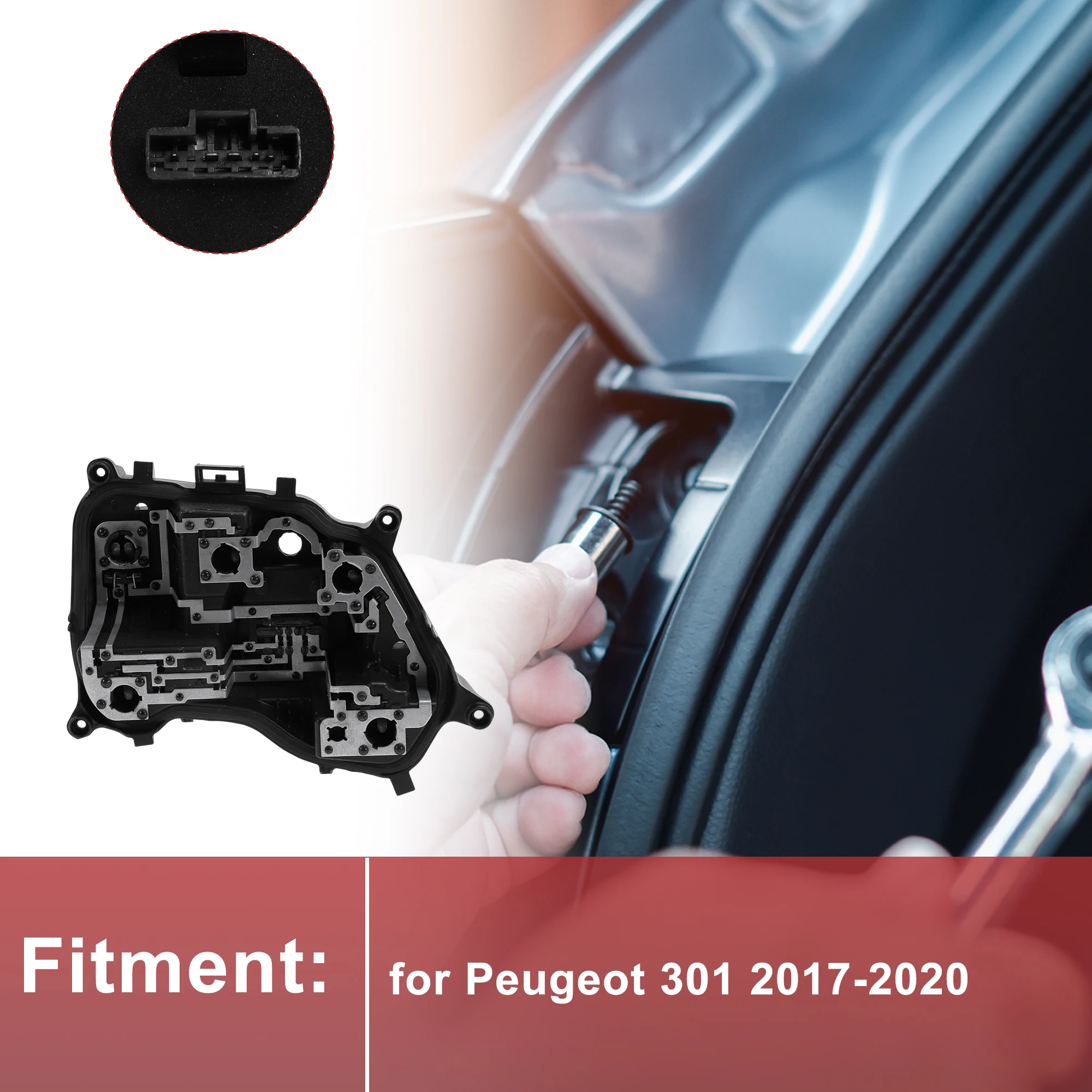 

UXCELL 1 Pc Left Tail Light Socket for Peugeot 301 2017-2020 Lamp Bulb Connector