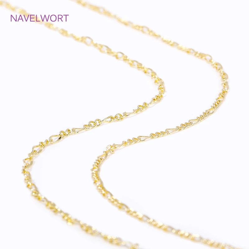 18K Gold Plated Oval Thin Chains For Necklace Making ,Brass Metal Lobster Clasp Chain,Fashion Jewelry For Women Wholesale