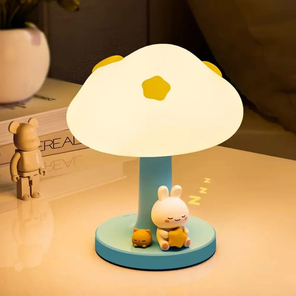 Cartoon USB Charging Cloud Table Lamp Timed Desktop Sleeping Atmosphere Light Dimming Soft Light Bedside Table Lamp Bedside