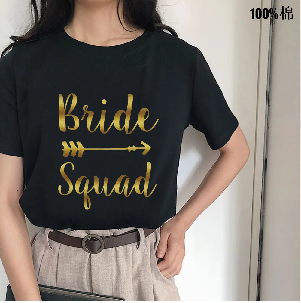 Bachelorette Bride Party Shirt Bride Squad Arrow Heart T-Shirt Feminine Slogan grunge Tops Girl Squad Tee Bride Squad Couple top