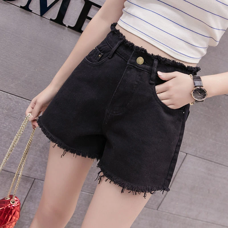 2023 New Summer Women's Casual Loose All-match Denim Shorts High Waist Slim Denim Shorts High Quality