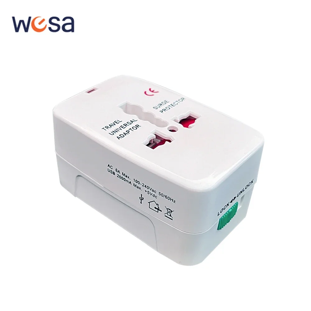 

Universal Travel Adapter With 2 USB Ports Power Charger Adapter Outlet Converter Socket Plug Adaptor Connector EU UK US AU