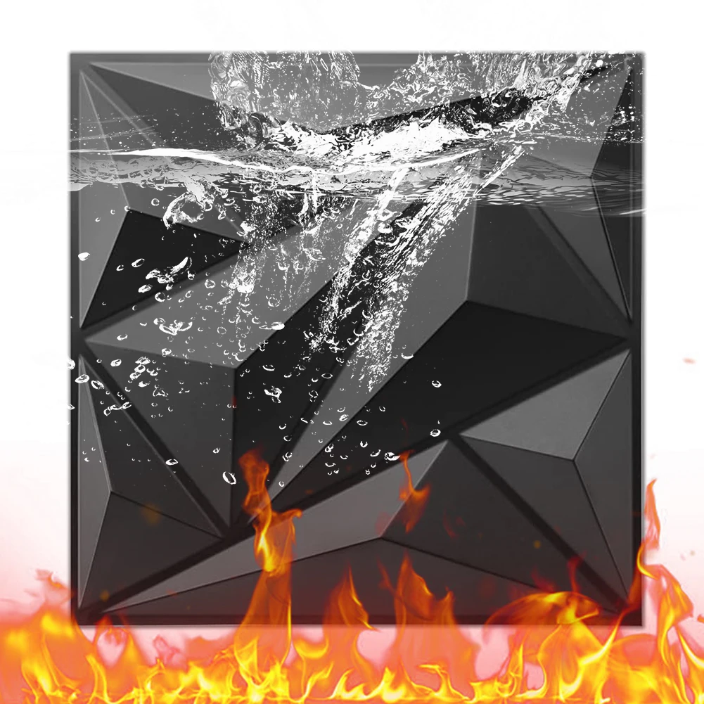 50/100 قطعة لوحات تغطية الحائط أسود/أبيض بولي كلوريد الفينيل لهجة محكم لوحات الحائط 30x30 سنتيمتر قالب لوحة البلاط الجداري لديكور الجدران الداخلي