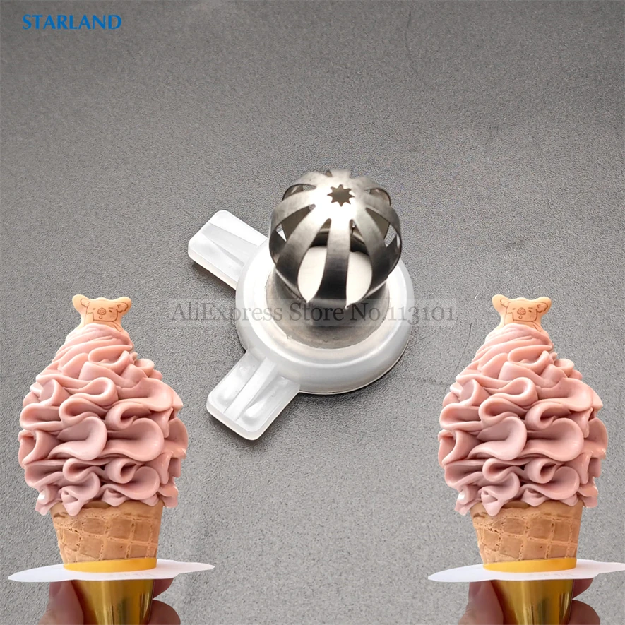 1 Flower Petals Modeling Nozzle Lid F-03 Nozzle Accessory Fitting Part BTK MK ZM168 Soft Ice Cream Machines 29mm Inner Diameter