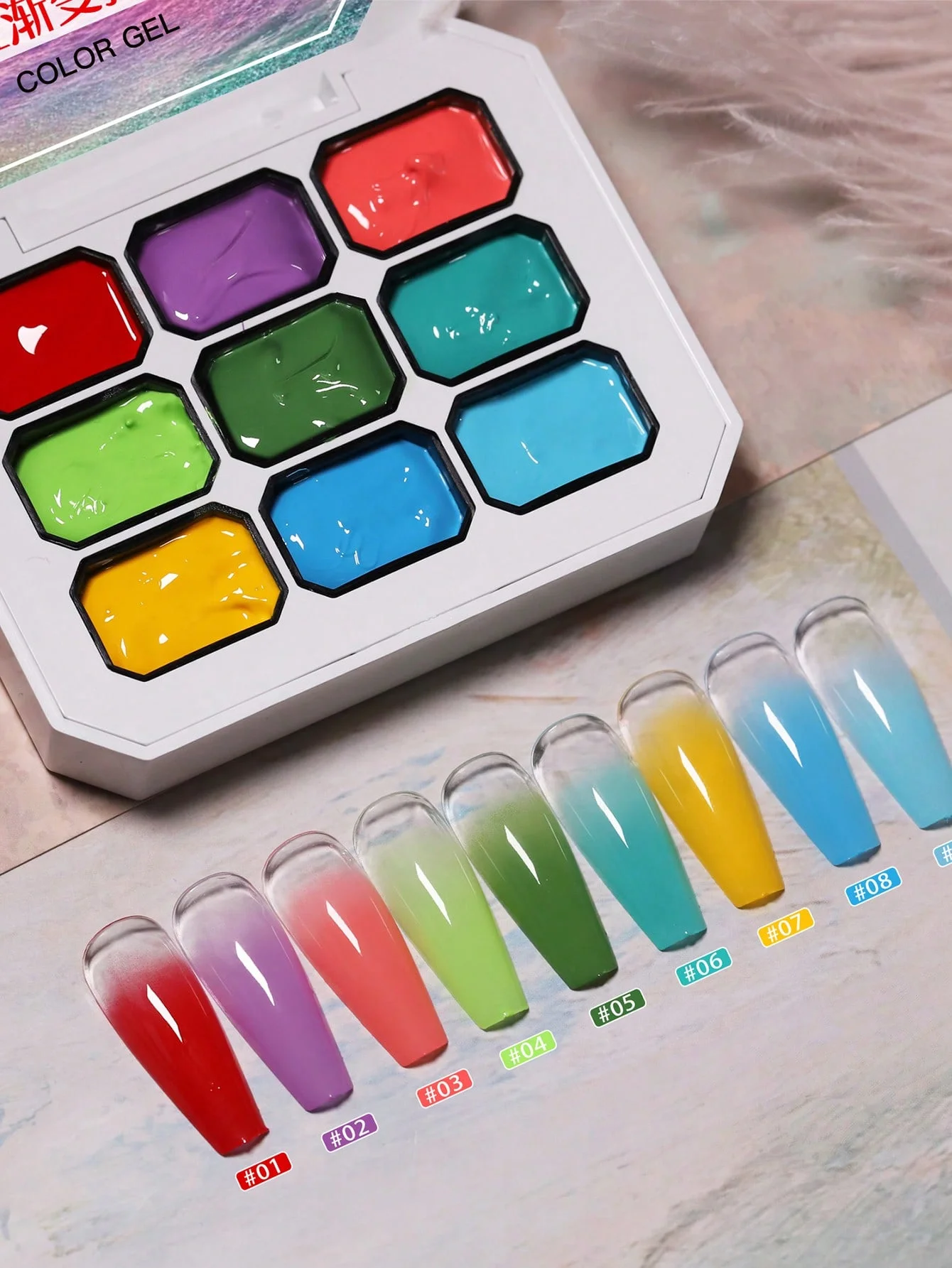 9컬러 여름 컬러 Y2K 도파민 솔리드 블러쉬 & UV - Nail Art Y2K 리뷰 및 가격