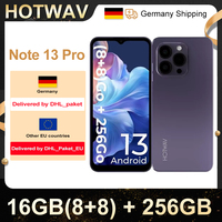 HOTWAV Note 13 Pro Mobile Phone 6.6'' 5160mAh 16(8+8)GB RAM 256GB ROM 50MP+16MP Fingerprint Unlock Dual Nano SIM Android 13