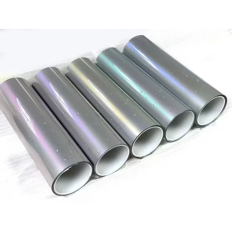 New val Premium Car Body PVC Stickers Stretch Color Change Car Wrap Vinyl Car Sticker   Silver Purple