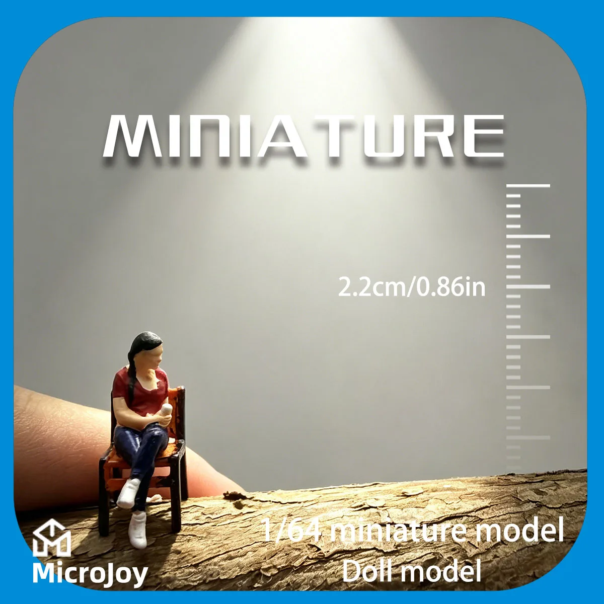 

Miniature Figure Model 1:64 Scale, Female Figure in a Sitting Position Holding a Drink + Chair Figure Model, Suitable for Ho Scale Train Dioramas, DIY Scenery, Creative Scenes, Mini Scene Sets, and Miniature Scenes and Accessories