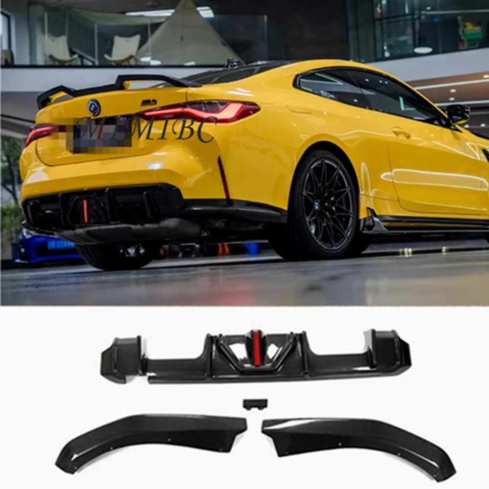 

Dry Carbon Rear Bumper Diffuser Lip Rear Lip For BMW G80 M3 G82 G83 M4 2021+ Car Rear Bumper Spoiler Parts Body kit