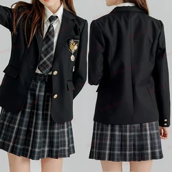 JK Japanese School Uniform Jacket Girls Multicolor Graduation Outfit for Harry Magic Academy with Sexy Pleated Skirt Tie Set New