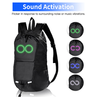 Riding Backpack Colorful Led Backpack Riding Backpack Outdoor Hiking Backpack For Bike Riding Men Women Lightweight Backpack 15L