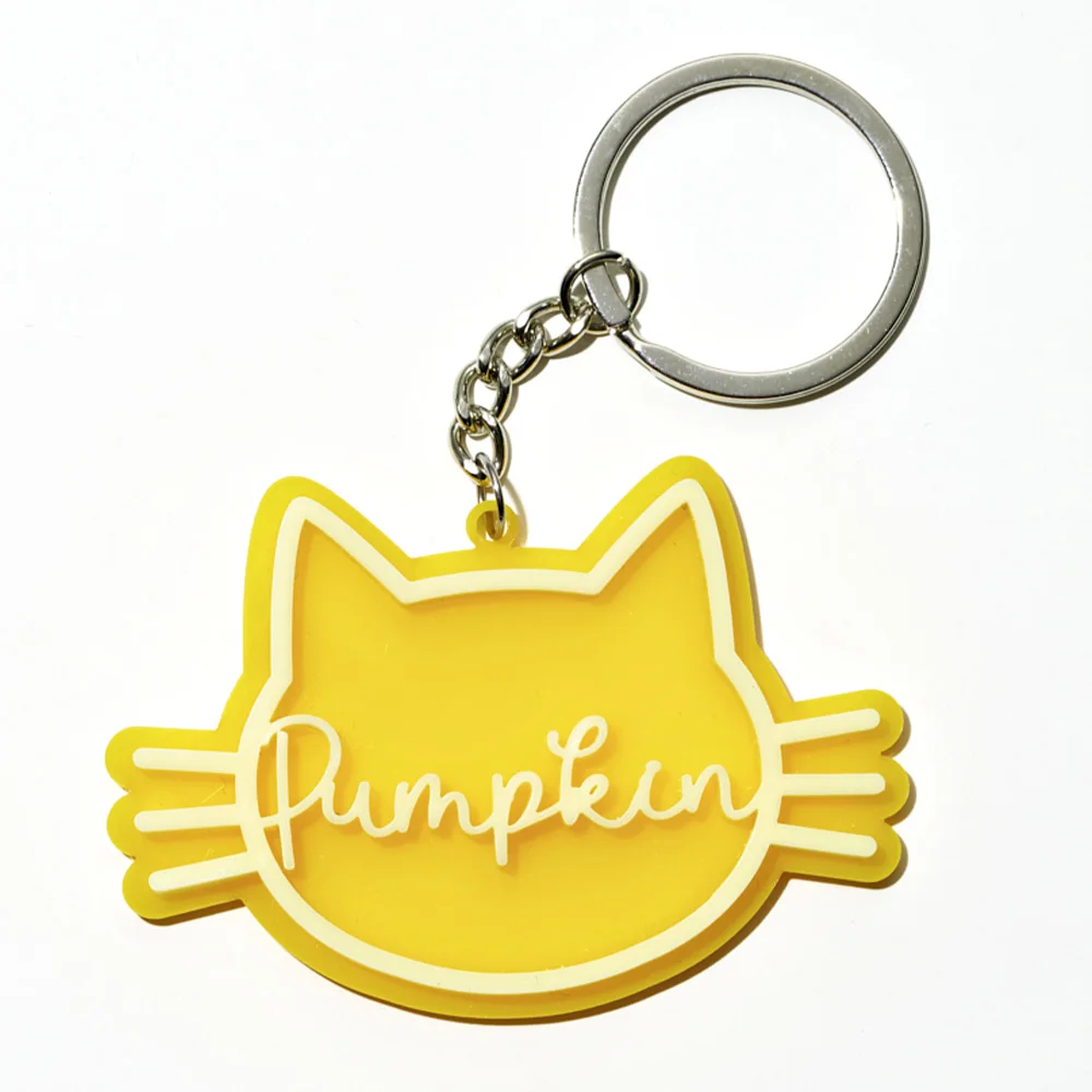 1 шт. брелок из ПММА на заказ — индивидуальное выгравированное имя, дизайн котенка, сделай сам, лазерная гравировка, идеальный аксессуар для ежедневного использования и очаровательный