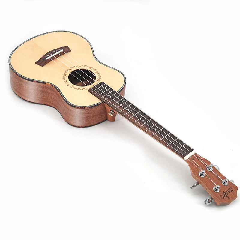 SevenAngel 26 Inch Ukulele Guitar Only Top Solid Wood 4 String Hawaiian Guitar Ingman Spruce panel Tenor Electric Ukelele