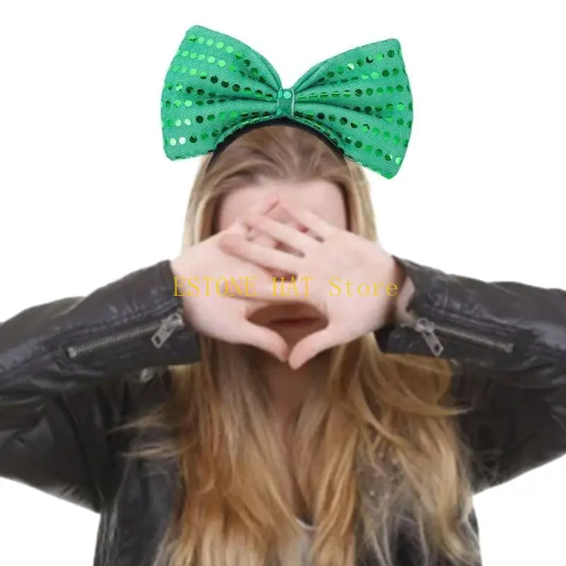 49mf Patrick's Day Kostüm Set Handschuhe Grüne Tutu -Rockbrillen Perlen Halsketten Partyzubehör für erwachsene Frau