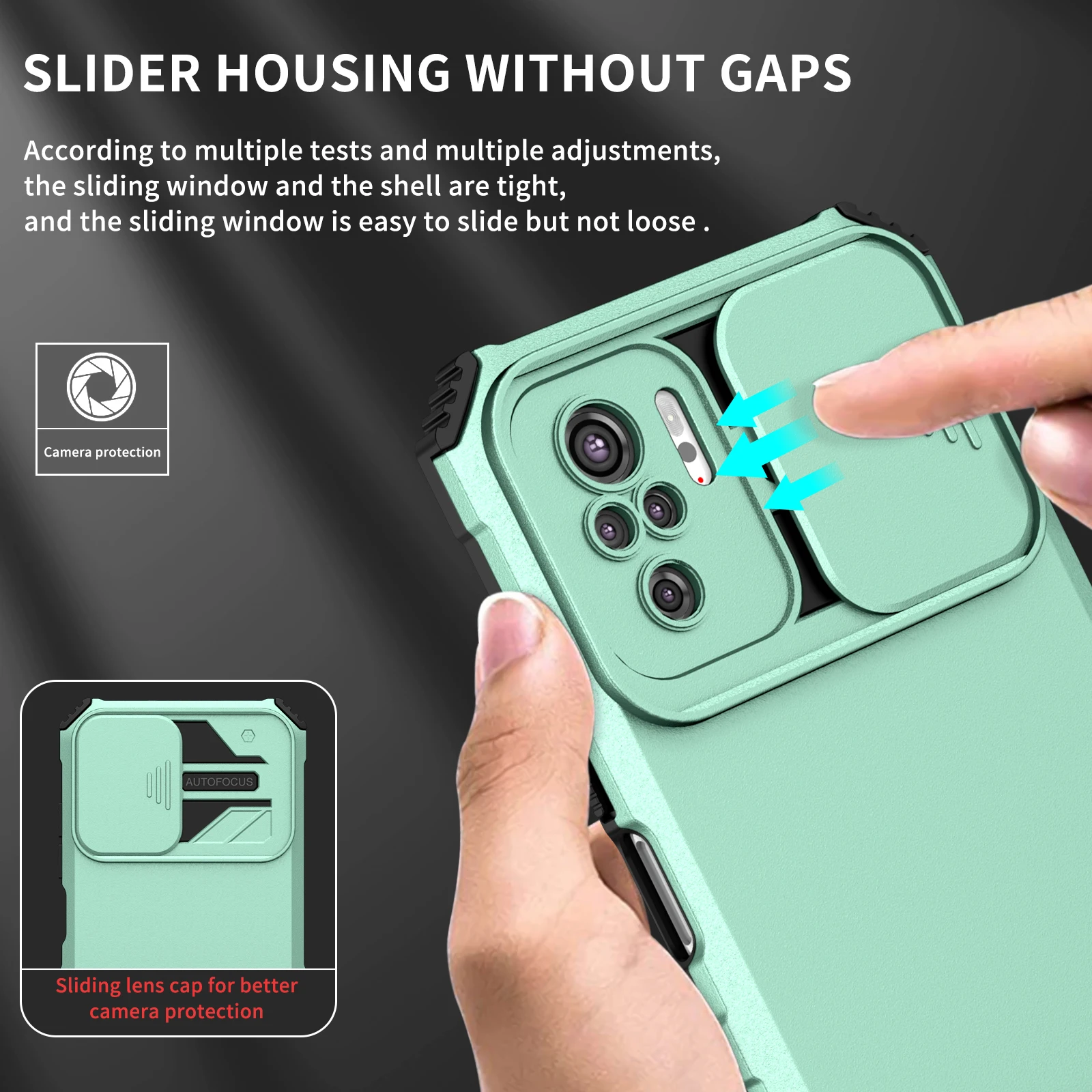 Luxury Shockproof Phone Case For Xiaomi Redmi Note 10 10S Pro Max Mi Poco X3 X4 M3 Pro 4G 5G Built Stand Push Window Back Cover