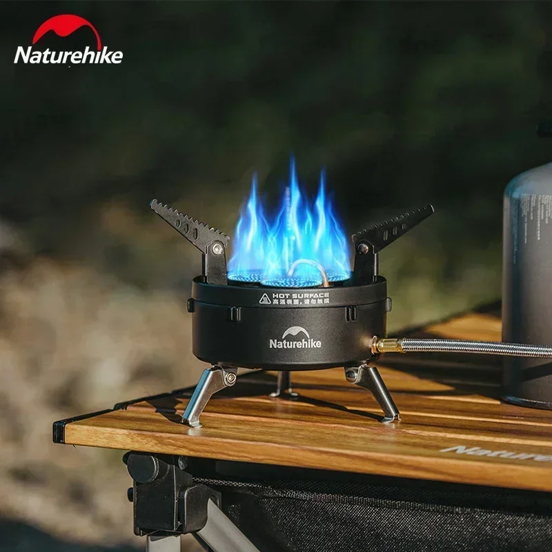 

Naturehike Dark Star Gas Stove Three Burner Burner IGT Table Stove Top 3300W Outdoor Camping Picnic Electric-ignite Adjustable