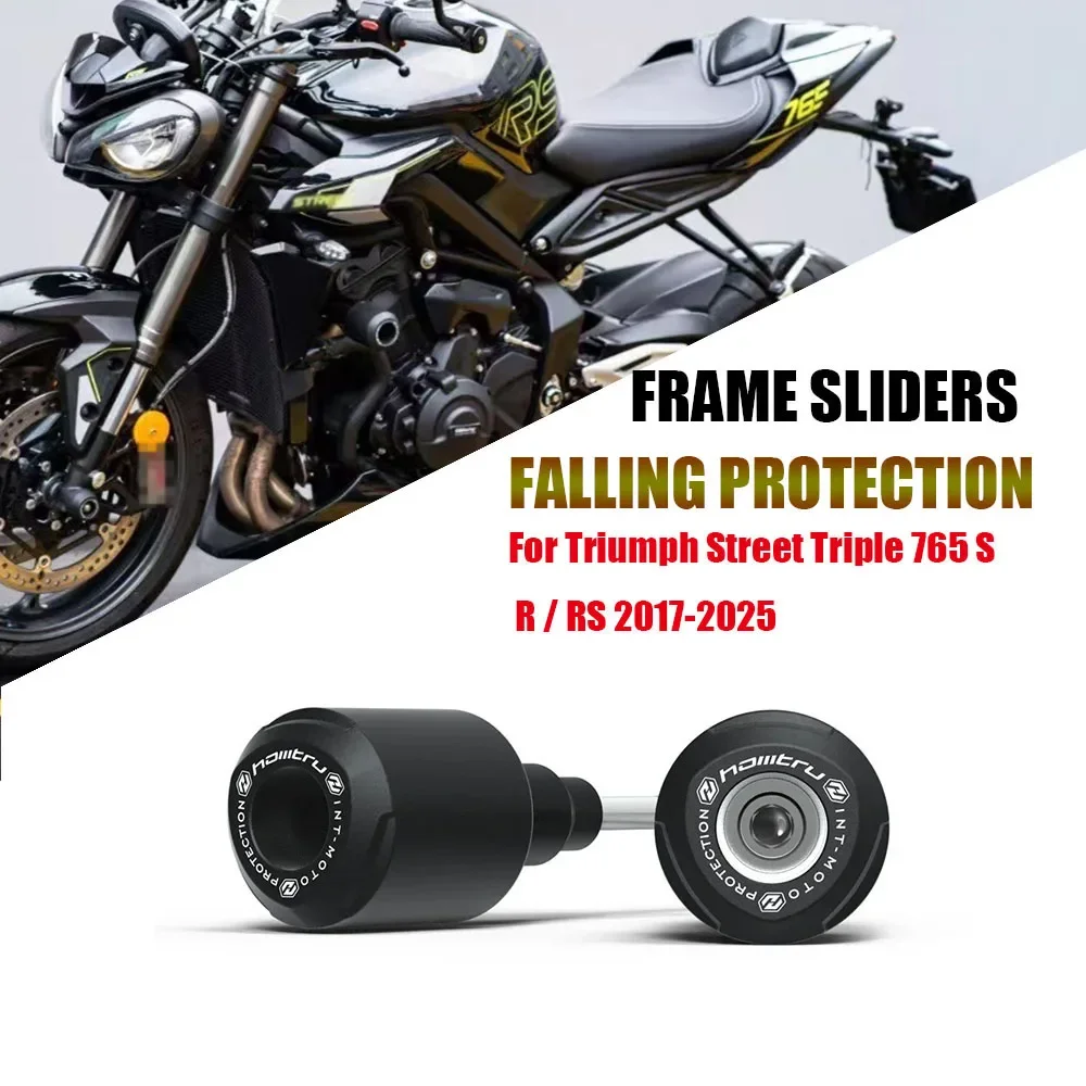 

Motorcycle Falling Protection Frame Slider Fairing Guard Crash Pad Protector For Triumph Street Triple 765 S/765R/RS 2017-2025