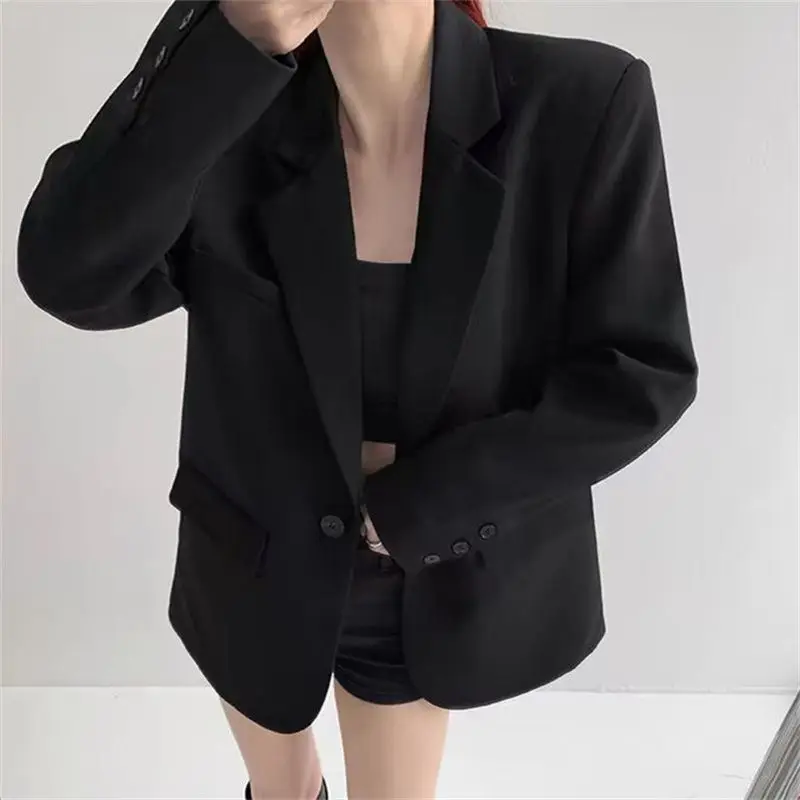 

Women Blazer Business Casual Curvy Outfit Tweed Wool Black Green Red Mujer Evening Youthful Dama Offer Buttons Design Chic