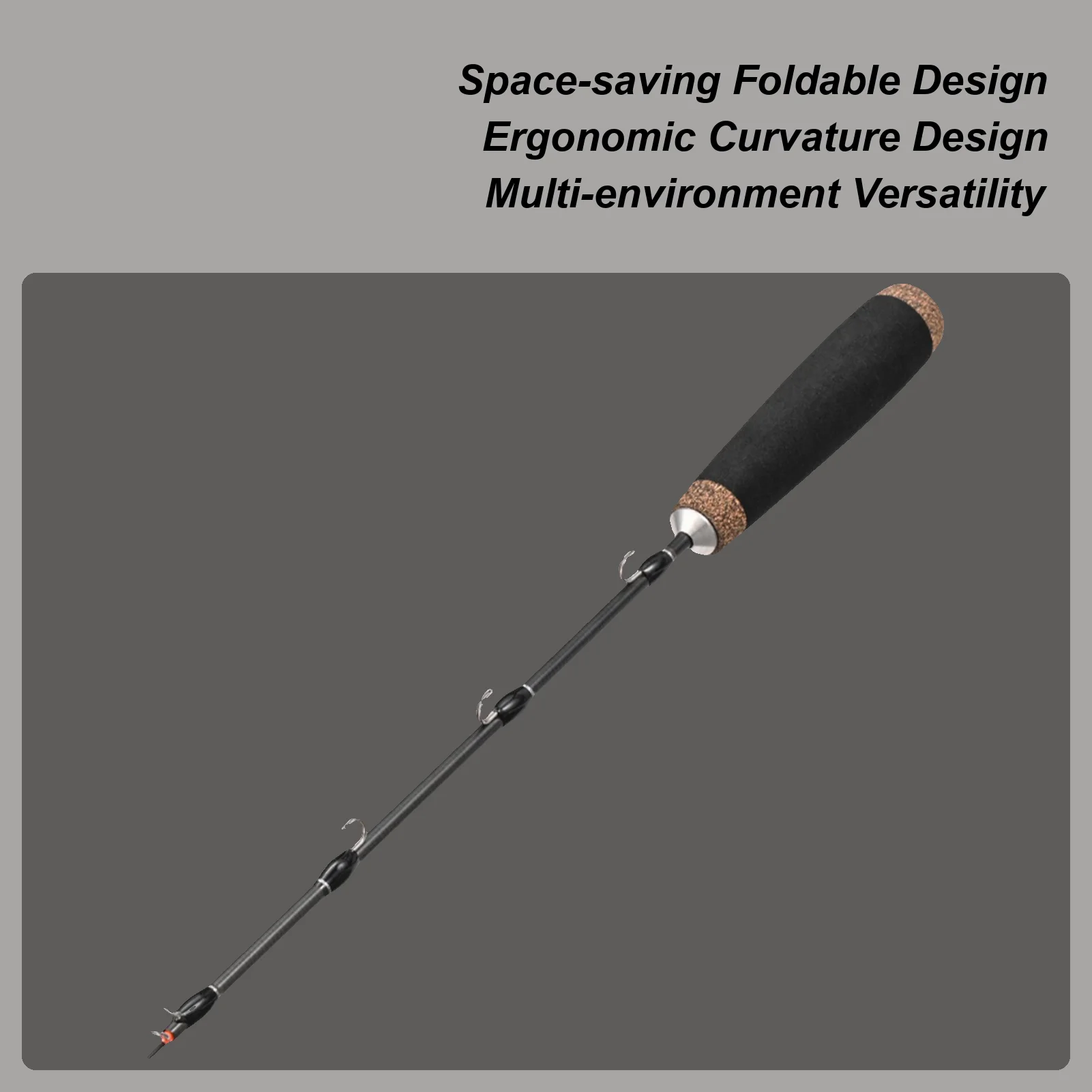 

Телескопическая удочка 2-ступенчатая телескопическая удочка для зимней удочки Удочка для морской рыбалки для пресноводного морского серфинга Inshore Trolling