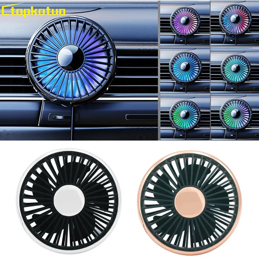 Car interior Fan Adjustable Powerful Car Electric Fans for Car Trucks SUV interior Cooling Fan Universal USB Air Outlet Fan 2025