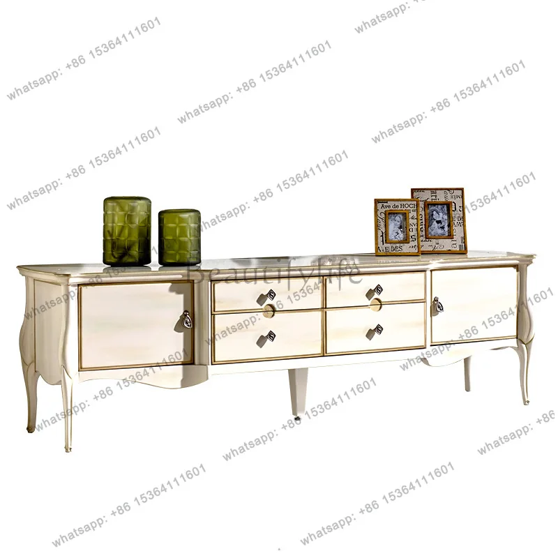 

Solid wood TV cabinet American light luxury living room furniture combination modern simple locker