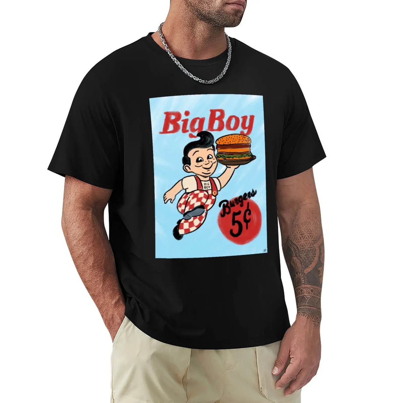 Bob's Big Boy T-Shirt Modern Print Casual T-Shirt