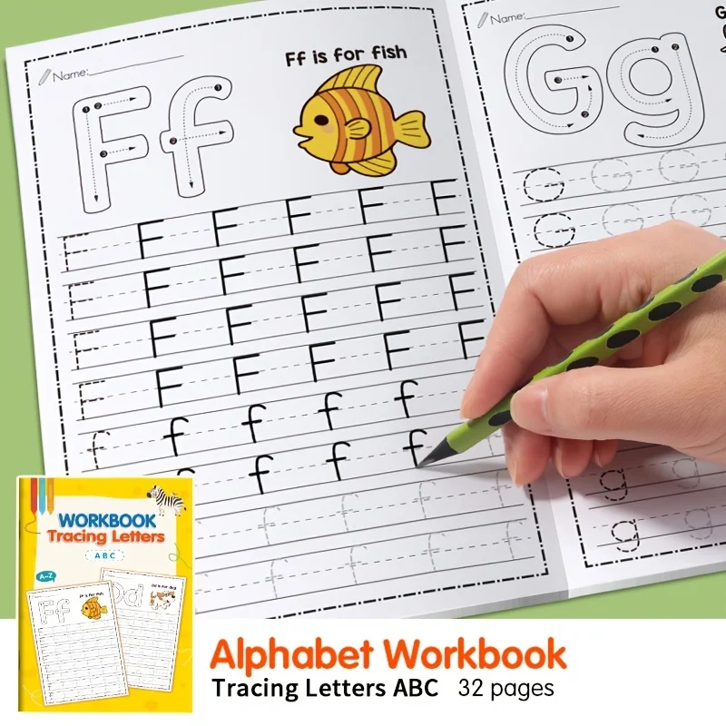 Alphabet Learning＆Creative Coloring Activities Book Developing Writing Skills Easter And Christmas Gifts Alphabet Learning Book