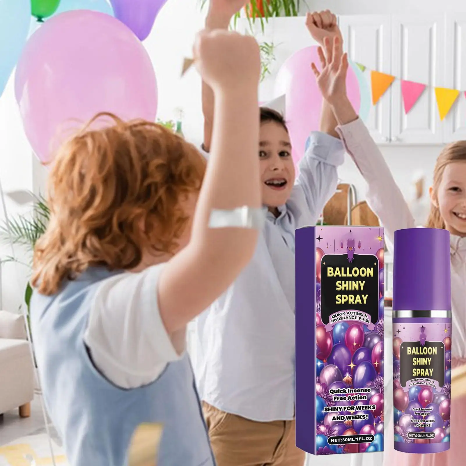 30ml Quick Drying Ballon Shine Spray Balloon Spray For Latex Balloons Latex Balloon Gloss Shine Spray Balloon Glow Spray - view 4