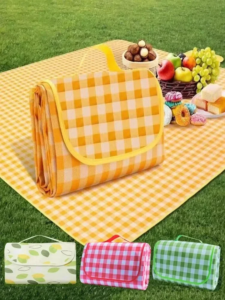 Outdoor Picnic Mat Foldable Thicken Portable Camping Mats Waterproof Moisture-Proof Camping Carpet Hiking Beach Travel Blanket