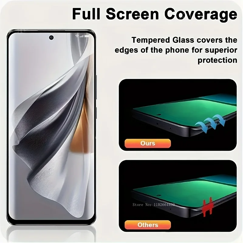 1PCS Curved Screen Protectors for Huawei Nova 10 Anti-Scratch Tempered Glass for Huawei Nova 10 Pro Easy To Install HD Film
