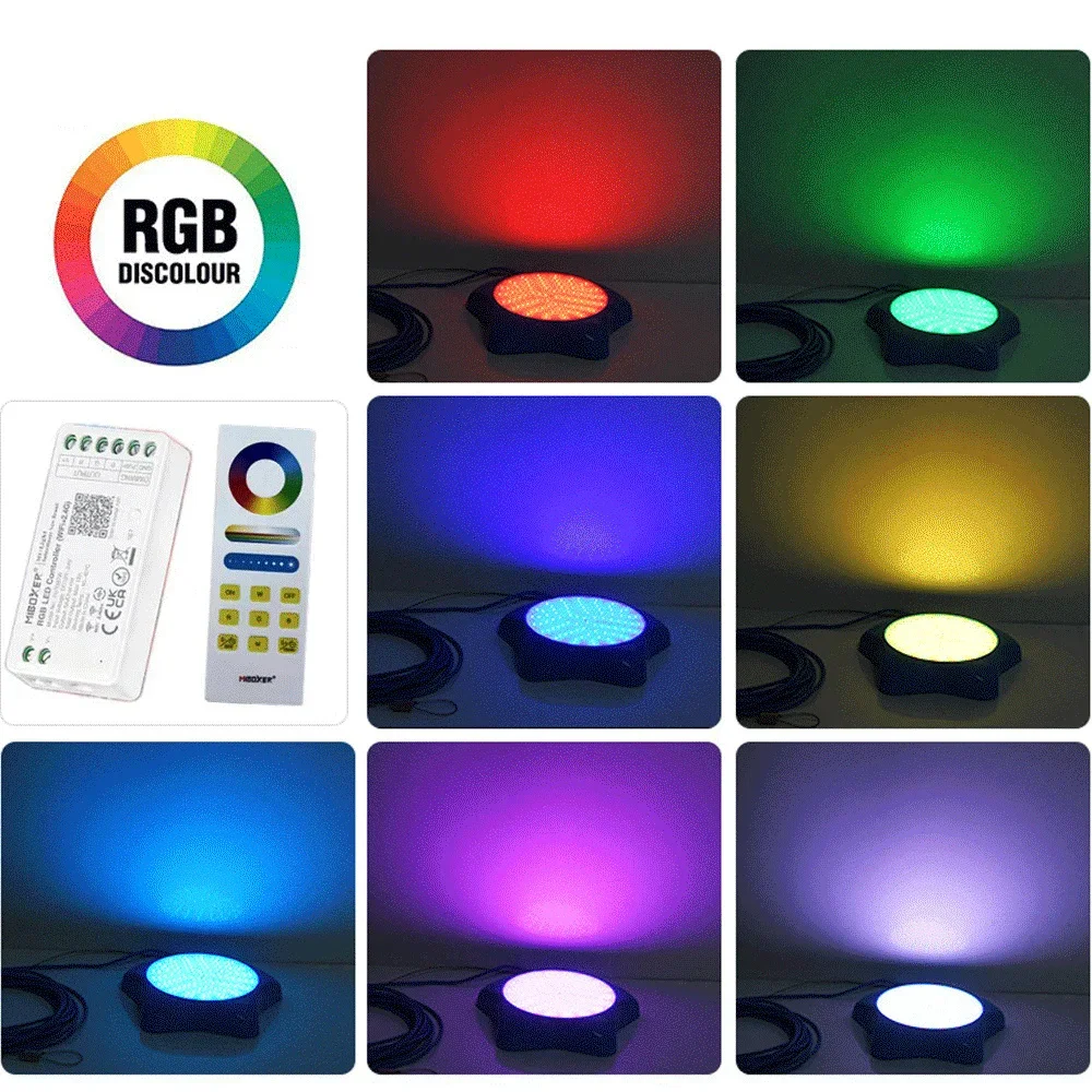 45W RGB Underwater Lights 36W 54W Fountain Pond Lamp IP68 Waterproof Wick Embedded Spotlight 24W 18W LED Swimming Pool Light