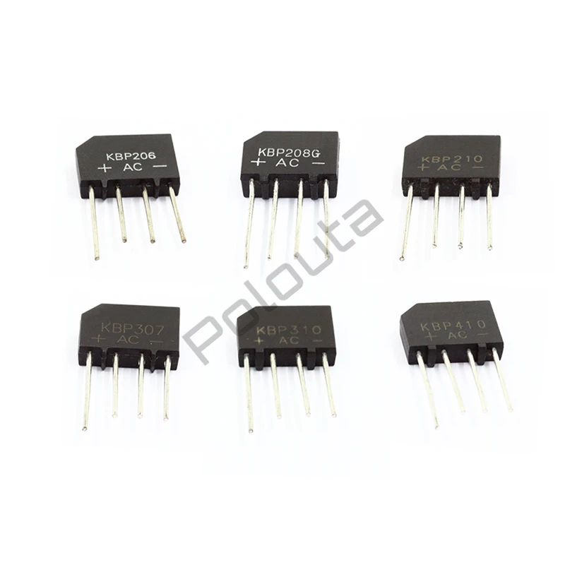 5 PCS Polouta Kbp310 Kbp206 Kbp208 Kbp210 Kbp307 Kbp410 Rectifier In-line Simistor Thyristor Supper Capacitor Protection Board