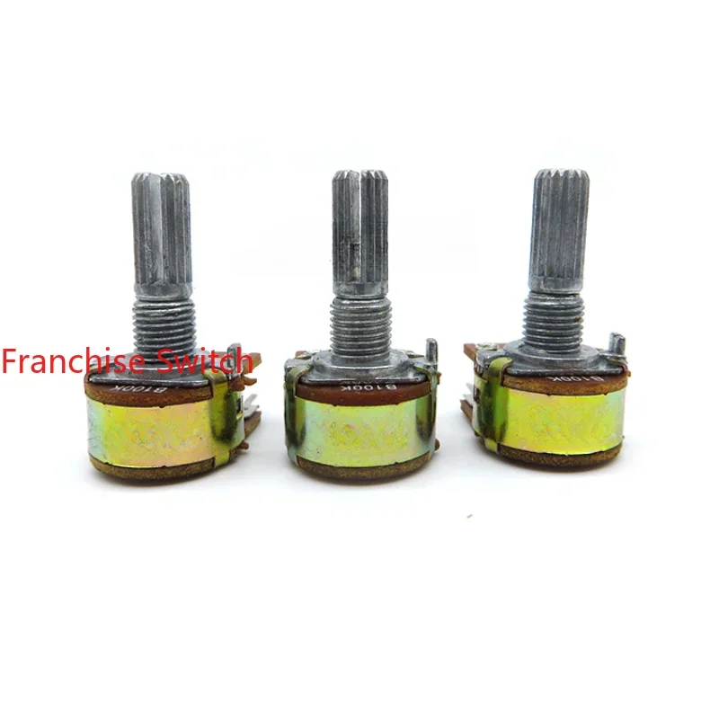 

10PCS WTH148 Type 16 Double Volume Potentiometers 1k,10K,20K,50K,100K 20mm Floral Axis