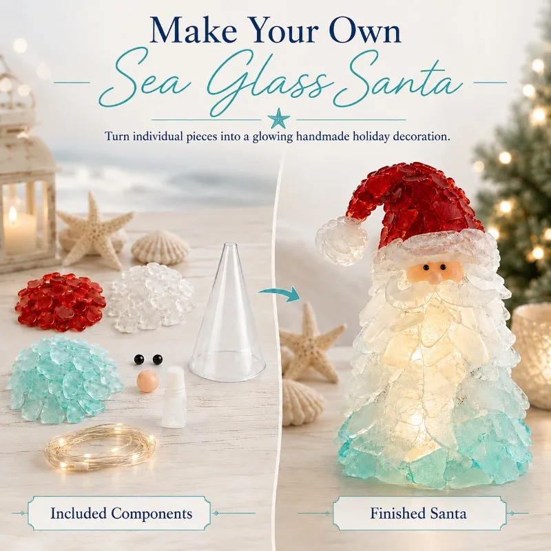 Sea‑Glass Christmas Ornament L - огляд і ціна Lighting Tree Decor