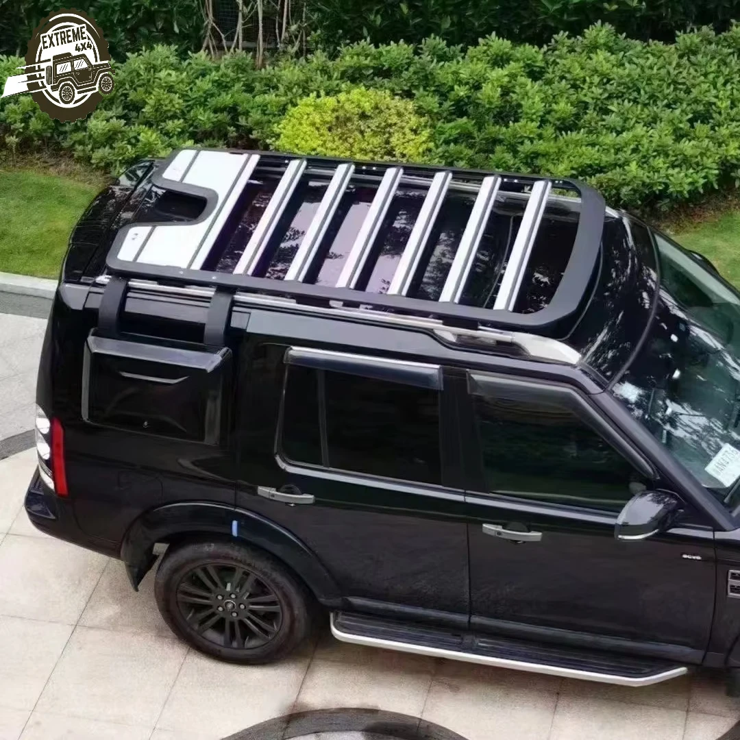 

Aluminum Alloy Roof Rack for Land Rover Discovery 4 with 100kg Capacity Luggage Frame Ladder Bag Roof Platform
