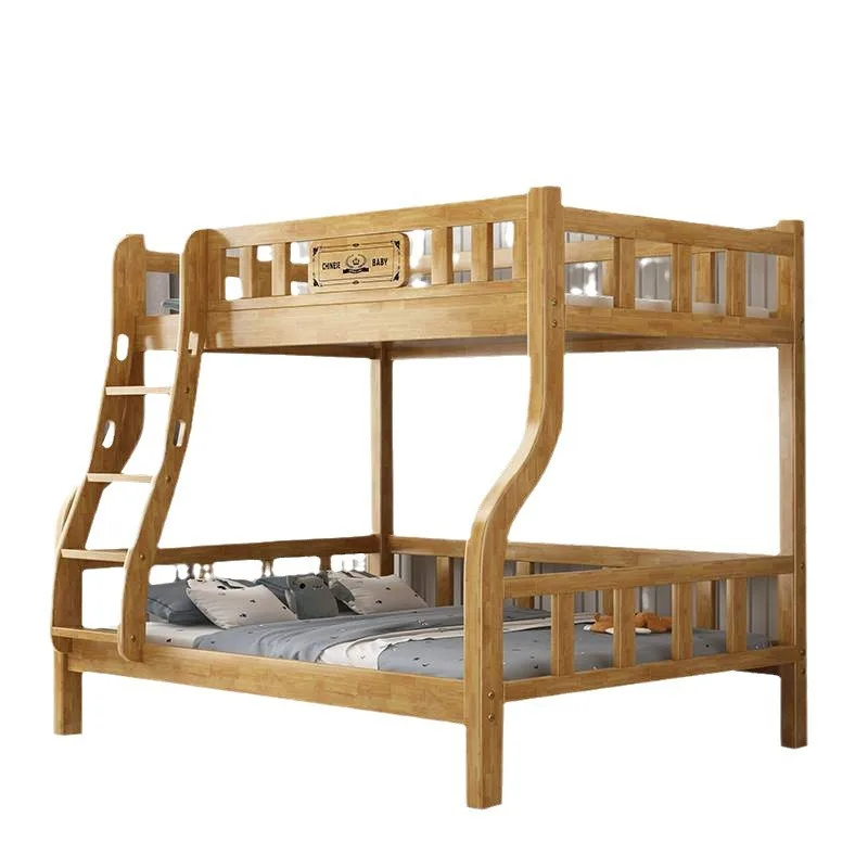 Children's upper and lower beds Double-layer full solid wood mother-child beds Small apartment beech oak multi-functional upper