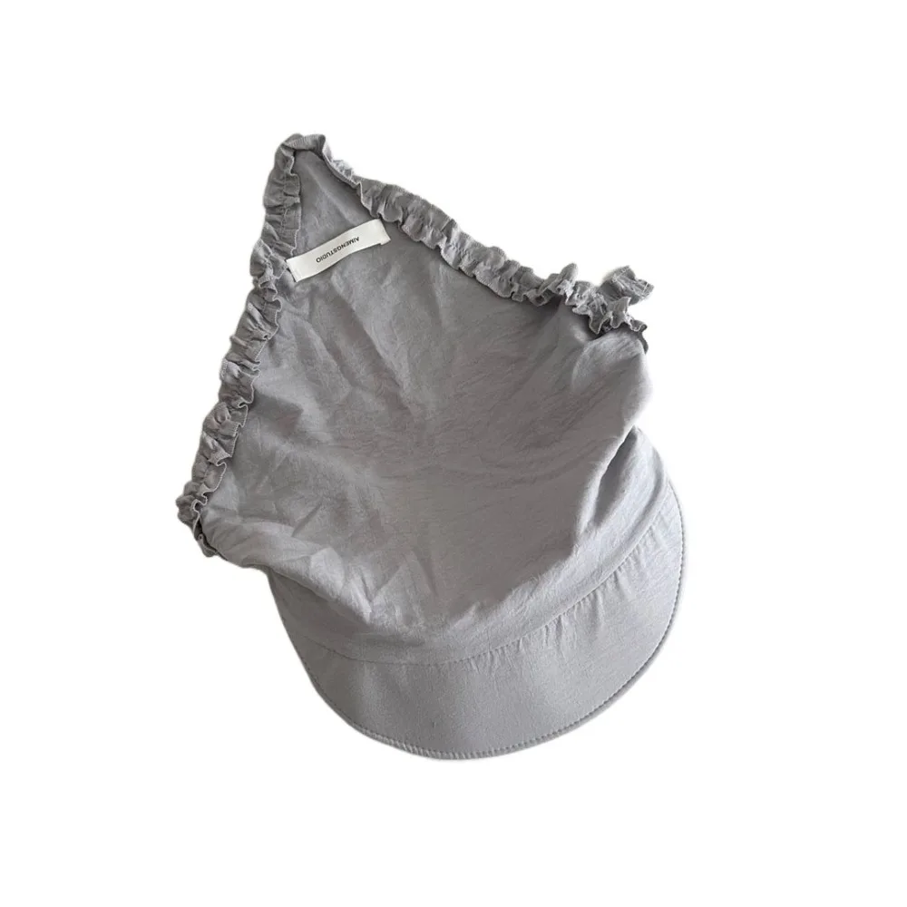 

Cotton Duckbill Turban Hat UV Protection Ruffled Edge Headscarf Baseball Cap Korean Style Hip Hop Hat Popular Baseball Hat