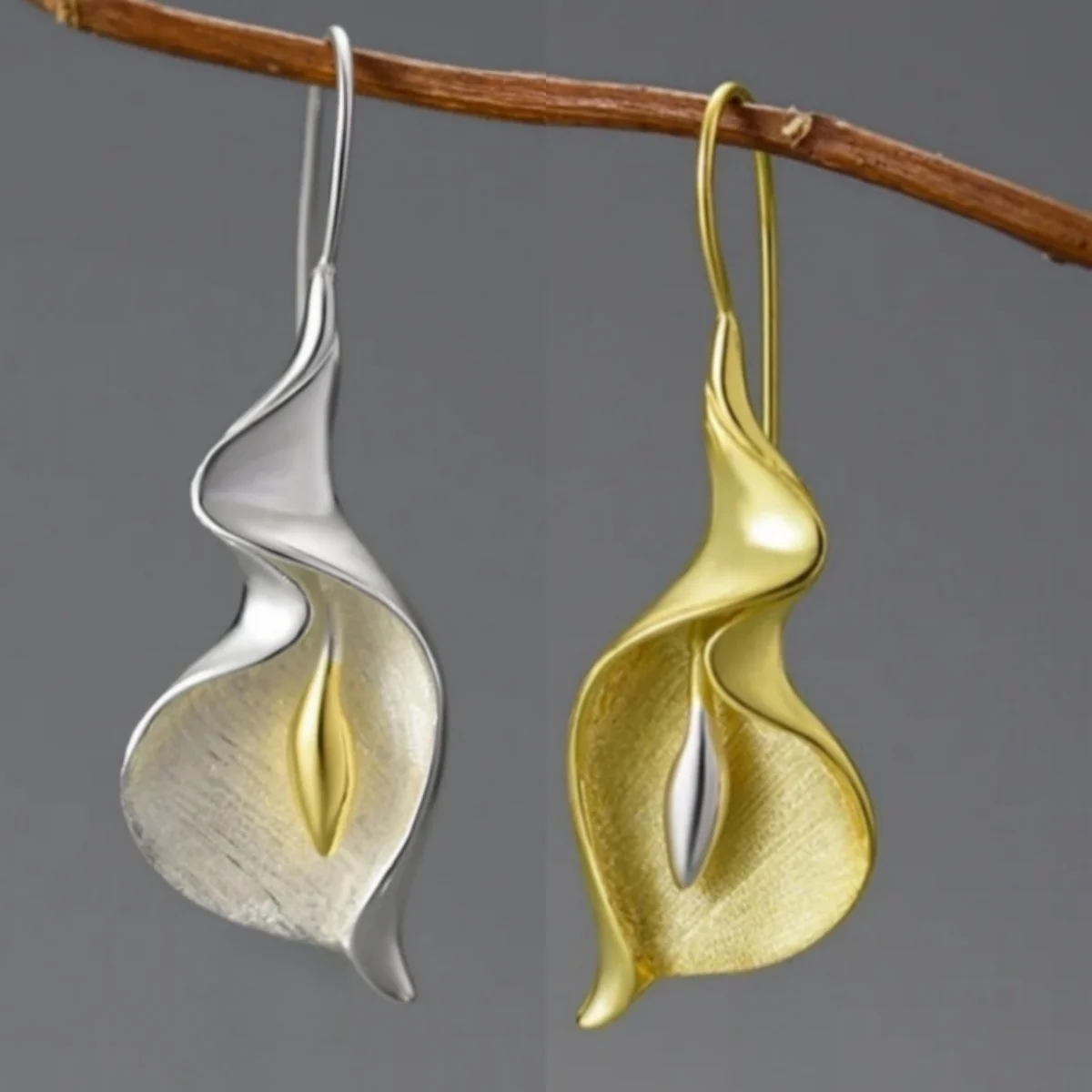 Fashion Hand Craved Blooming Flower Dangle Earrings for Women Bohemian Style Elegant Temperament Banquet Vacation Jewelry Crafts