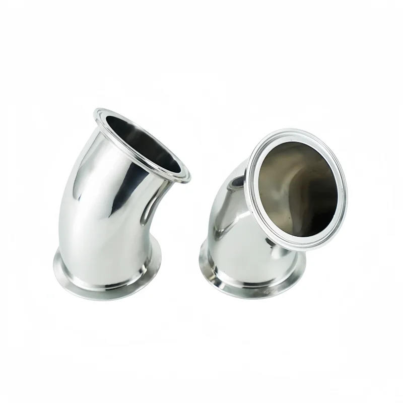 3/4inch---4inch,Tri Clamp 45 Degree Pipe Bend,Tri-clamp Connection Elbow Tube Fitting For Homebrewing Distillation,SS304