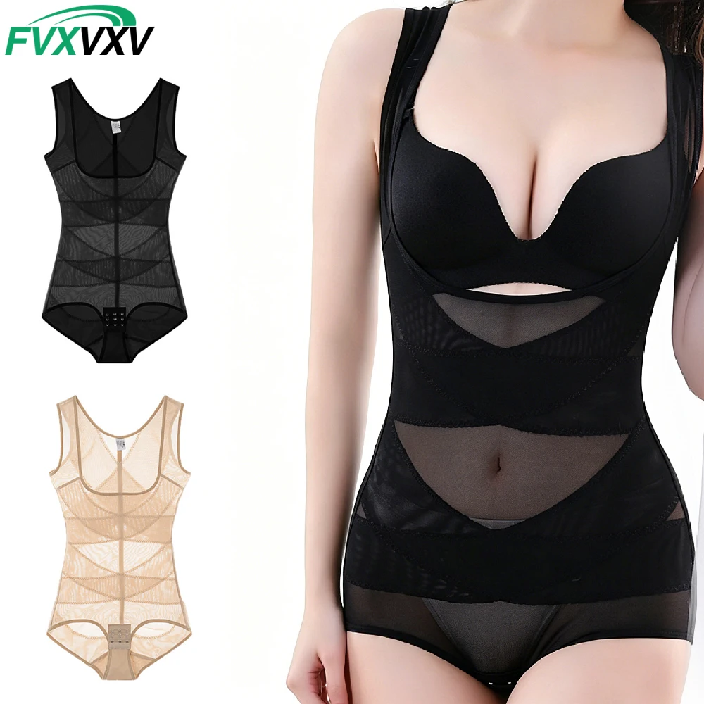 FVXVXV 1PCS Shapewear Bodysuit for Women Tummy Control Butt Lifter Panty Hi-Waist Trainer Stomach Body Shaper Slimming Girdles