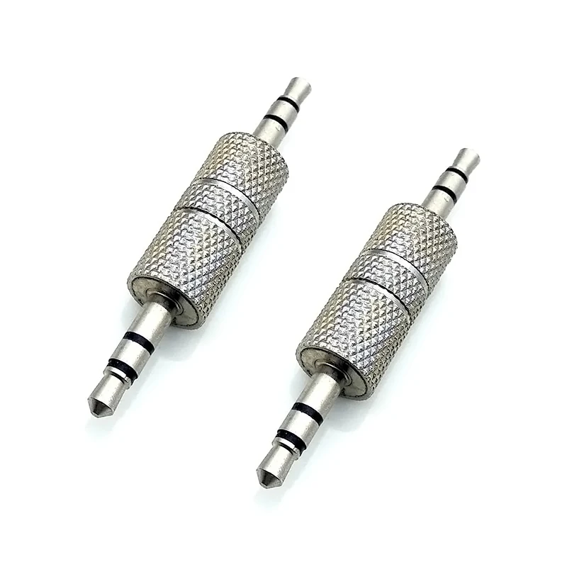 

2 Pack 3.5mm Male to Male Coupler Extension Cable Joiner TRS Stereo Audio Wire Adapter Jack Plug Connector