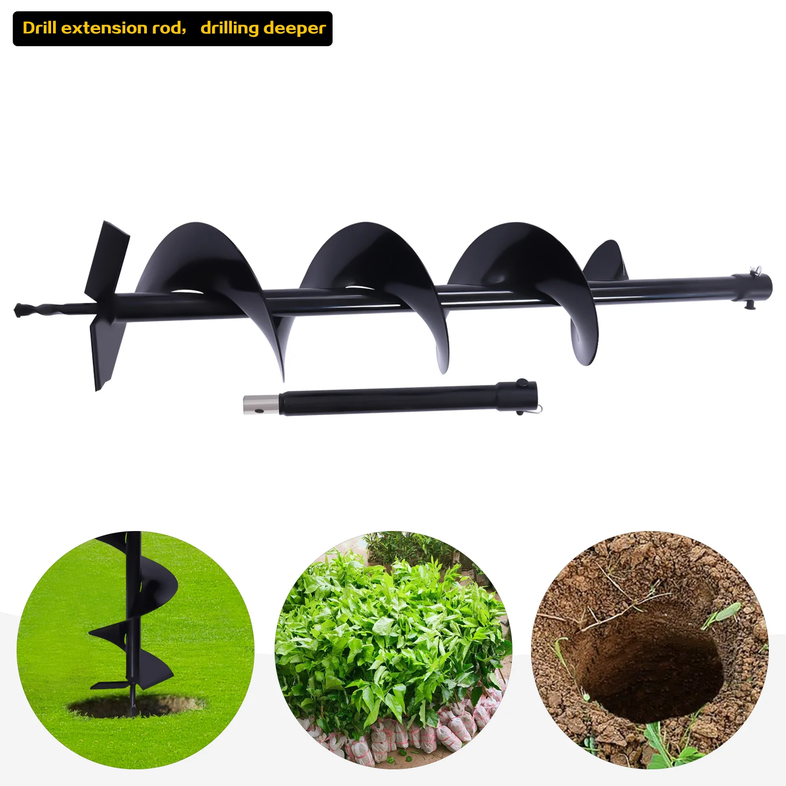 

Электрический садовый бур 6 дюймов, буры для копания, бензиновый ямобур, удлинитель 30 см для садовых работ