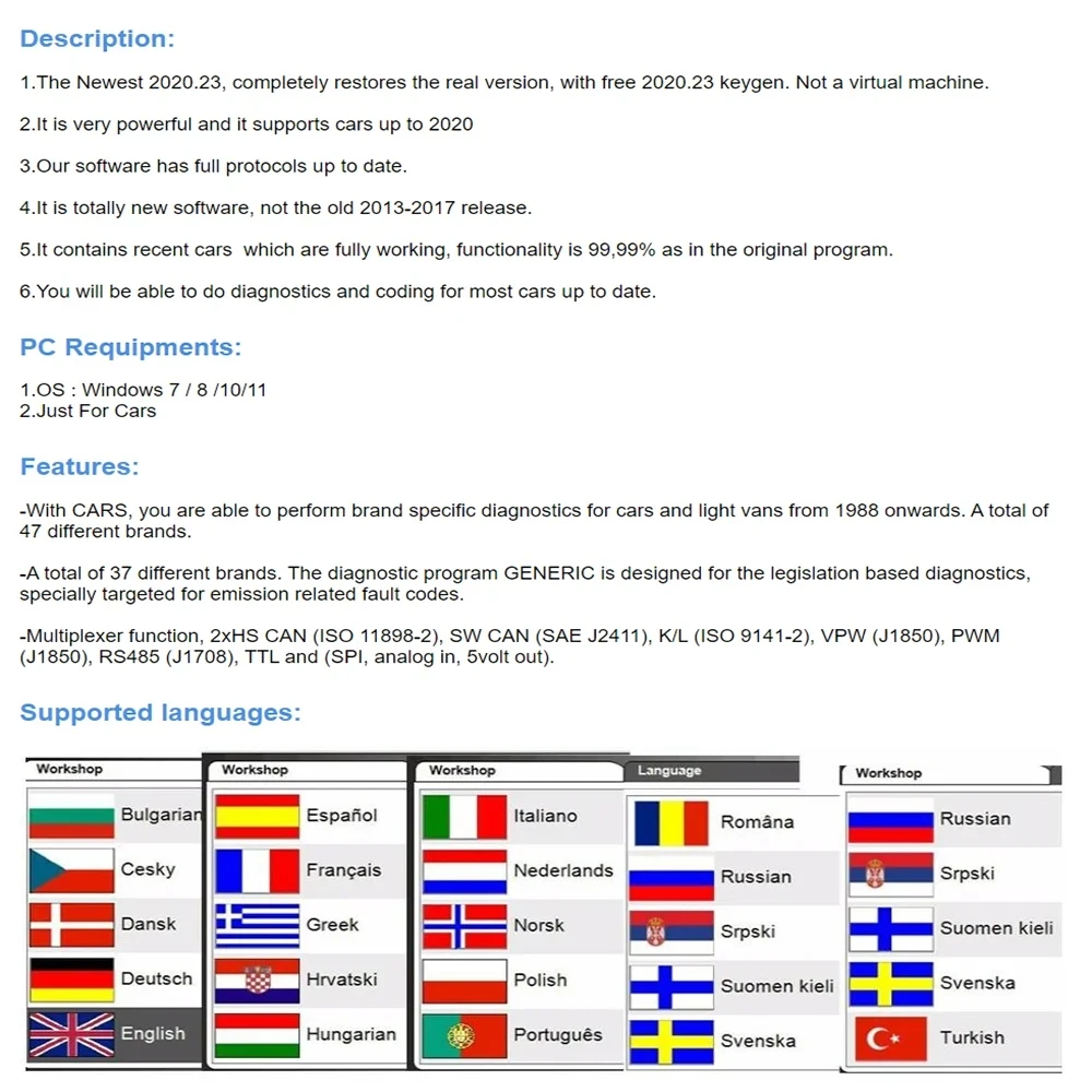 Nejnovější aktualizovat na autocom 2021.11 + delfy 2021.10 pokud by s keygen instalovat delphis VD ds150 CDP auto diagnostické nástroje