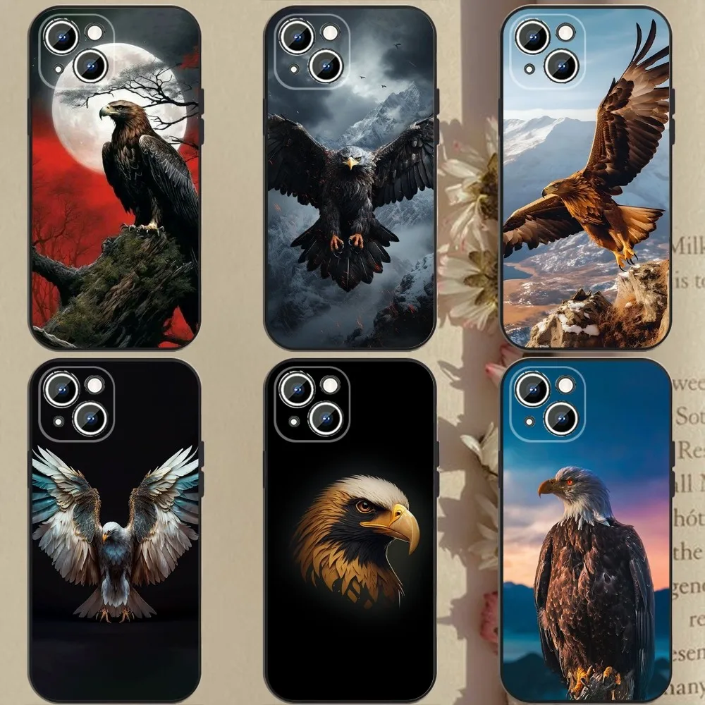 Eagle King  Phone Case Phone Case For Apple iPhone 15,14,13,12,11,XS,XR,X,8,7,Pro,Max,Plus,mini Silicone Black Cover