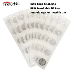 13.56mhz CUID Changeable S50 1K RFID Sticker Wet Inlay NFC Tag Sector 0 Block 0 UID Rewritable For NFC Andriod MCT Copy Clone