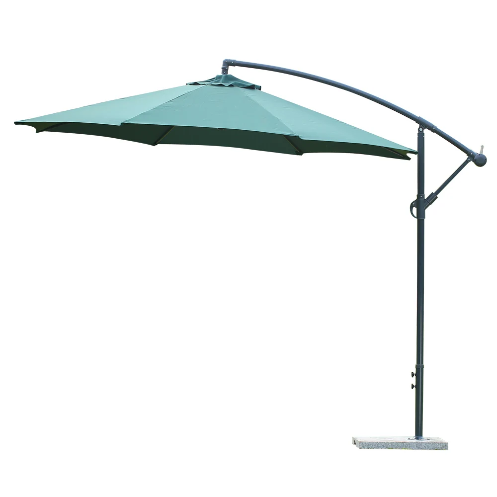 

Big Garden Sunshade Waterproof Windproof Modern Stainless Steel Outdoor Umbrella Stock Banana Parasol for Hotel & Park Use