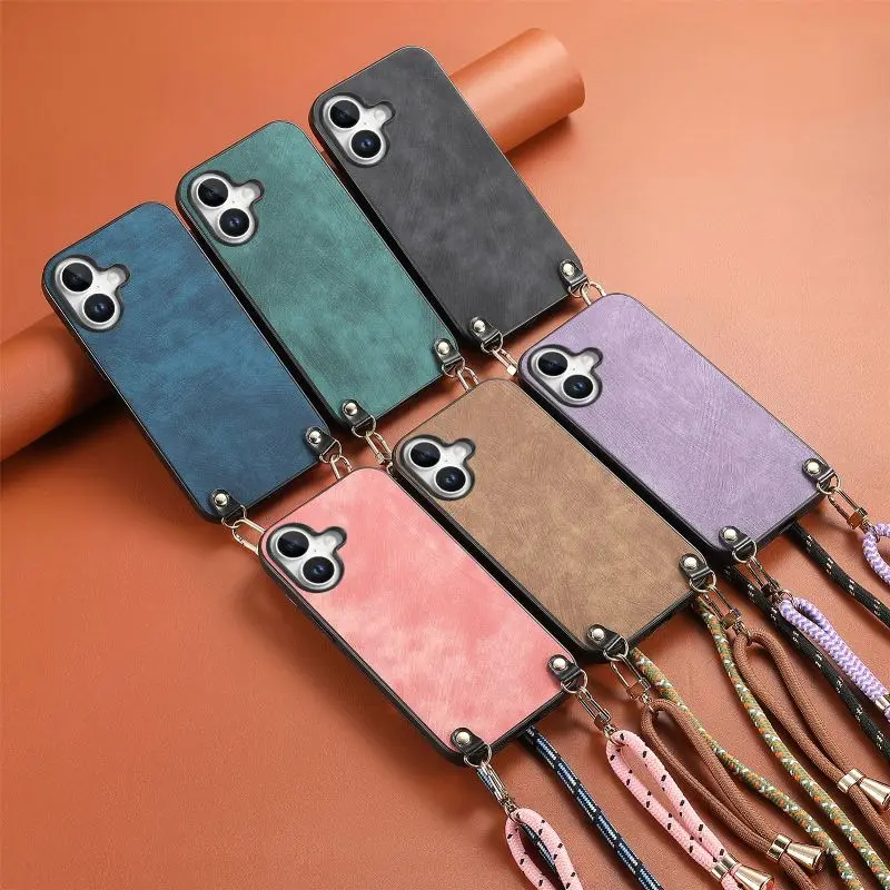 Adjustable Shoulder Strap Phone Case for Huawei Pura 70 Ultra/P60/P50/Mate 70/Nova 13 12 11 Ultra Y70 Y90/Honor 300/200/100/V40