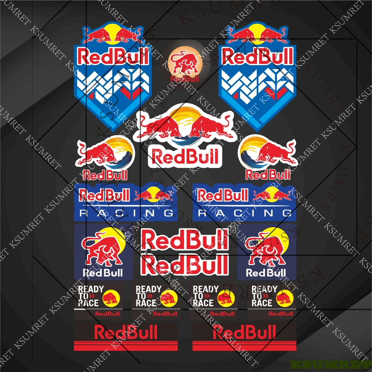 Vinyl für Red Bull Motorrad Aufkleber Tank Aufkleber Emblem Logo